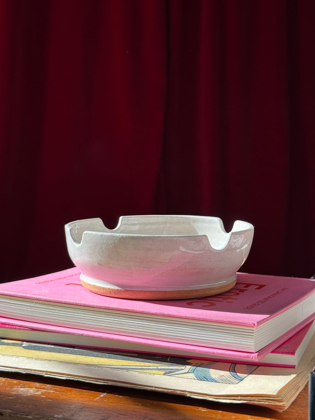 The No Smoking Ashtray, Hand Carved Ceramic Ashtray