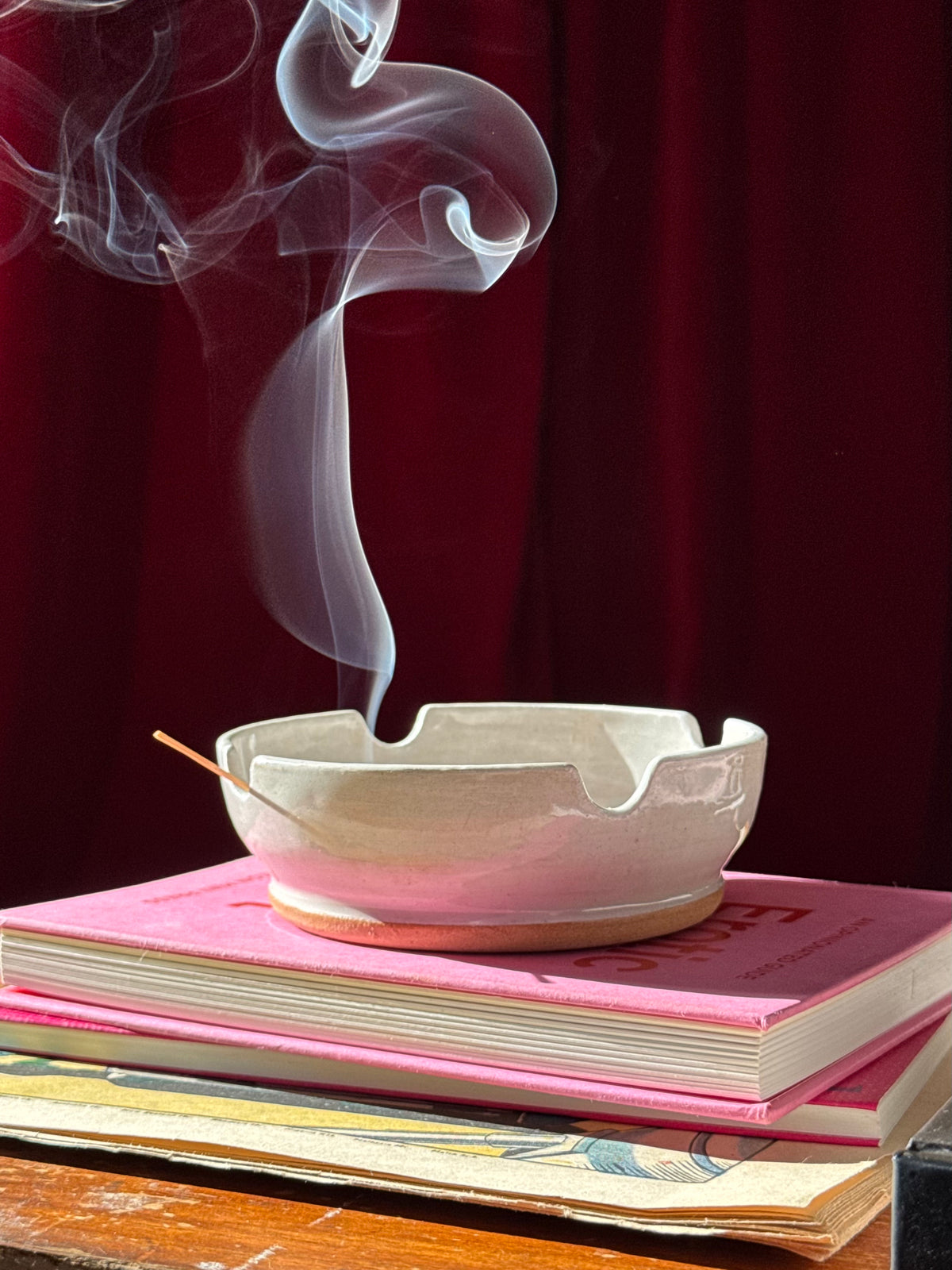 The No Smoking Ashtray, Hand Carved Ceramic Ashtray