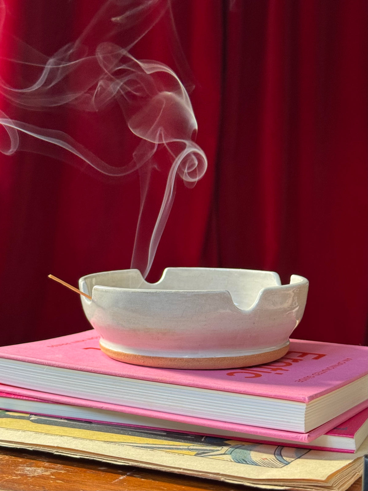 The No Smoking Ashtray, Hand Carved Ceramic Ashtray
